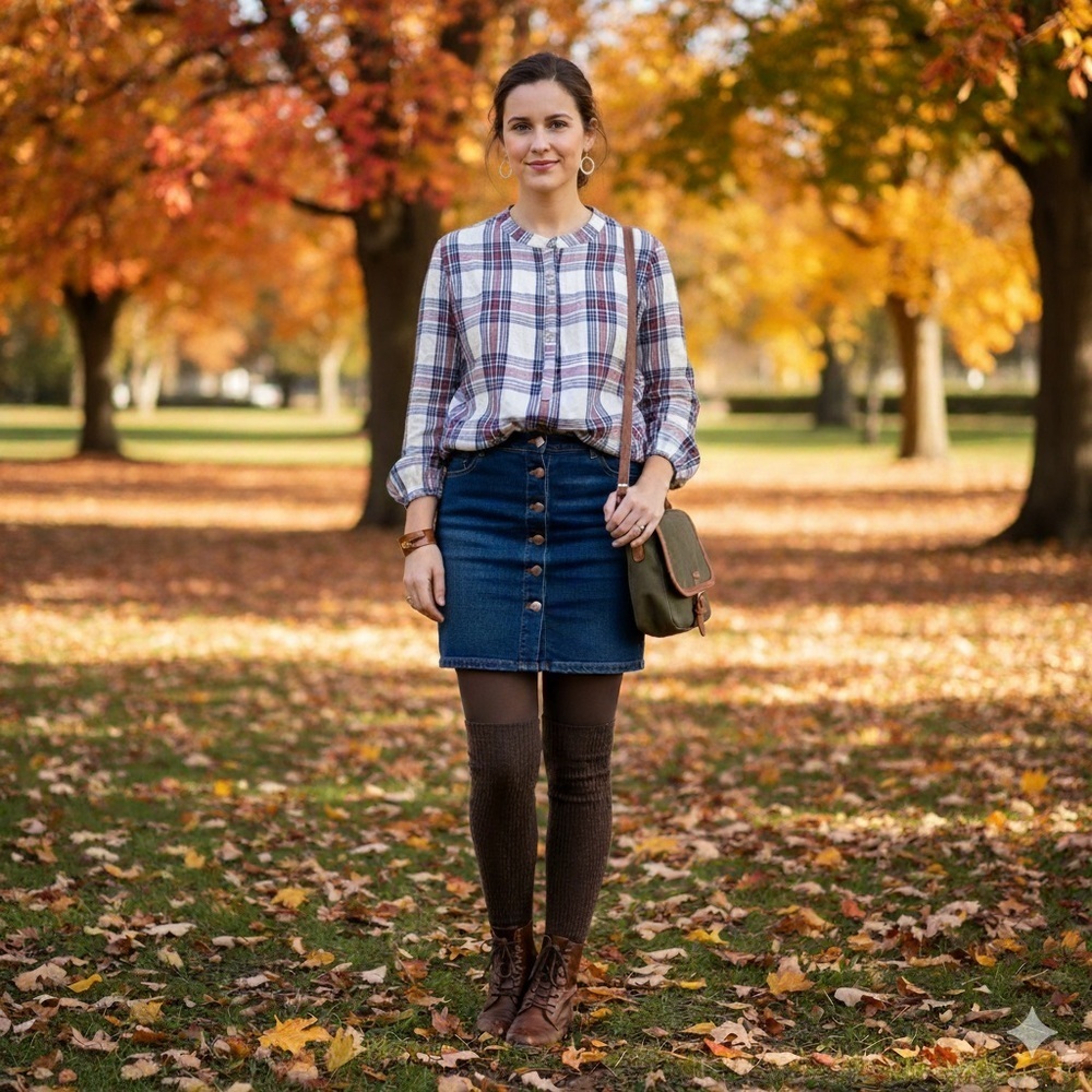 Every Moment Red Blue White Plaid Long Sleeve Popover Blouse Top - Picture 2 of 5